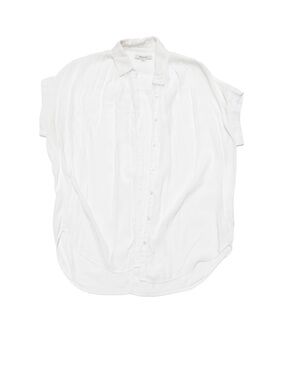 Madewell Central Shirt in Pure White  Oversized Button Down Short Sleeved Shirt